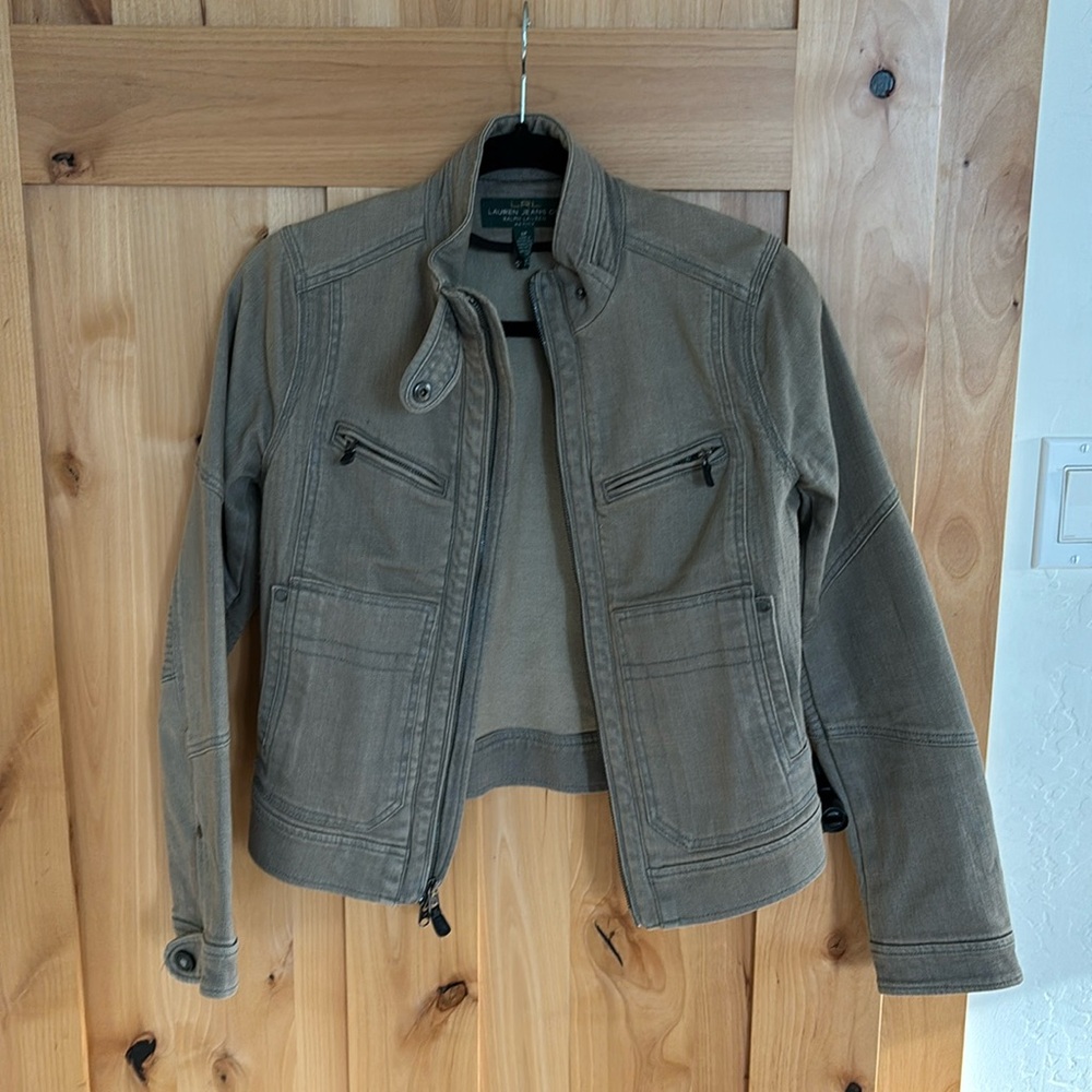 Denim moto jacket